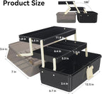WEWLINE 13-Inch Art Storage Box 3-Layers Plastic Storage Box - Image 2