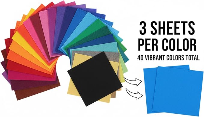 120 Pcs 12 x 12 Inch Felt Sheets - Image 3