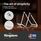KINGDOM SOLUTIONS MADE IN USA 12-Pack Adjustable White Metal Easels - Image 6