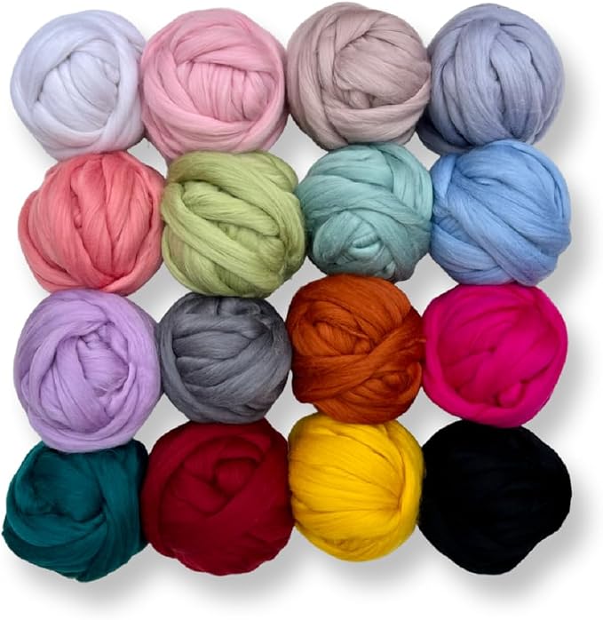 Revolution Fibers Dyed Corriedale Wool | 8.2 Ounces of Premium Combed Wool Top - Image 2