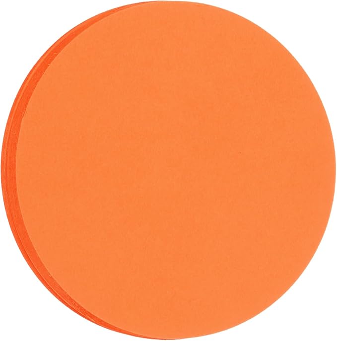 MECCANIXITY 60 PCS Orange Circle Cutouts Paper, 8 Inch Round Cutouts by MECCANIXITY