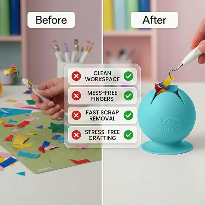 iVyne Berry Suctioned Vinyl Weeding Scrap Collector | Versatile Multi-Surface - Image 2