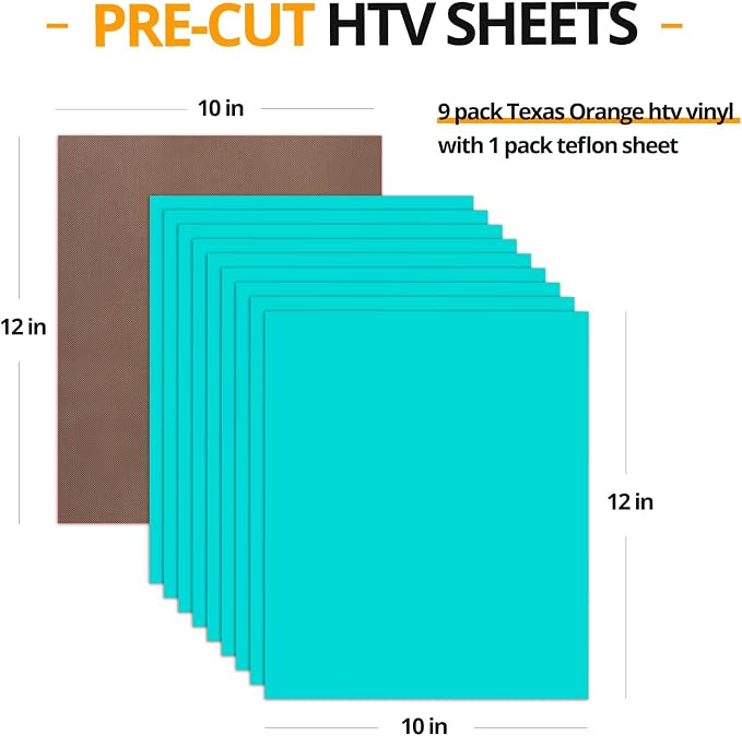HTVRONT Turquoise Heat Transfer Vinyl - Image 2