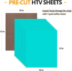 HTVRONT Turquoise Heat Transfer Vinyl - Image 2