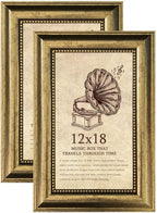 12x18 Picture Frame with Real Glass set of 2-Vintage Frames by TKYGU