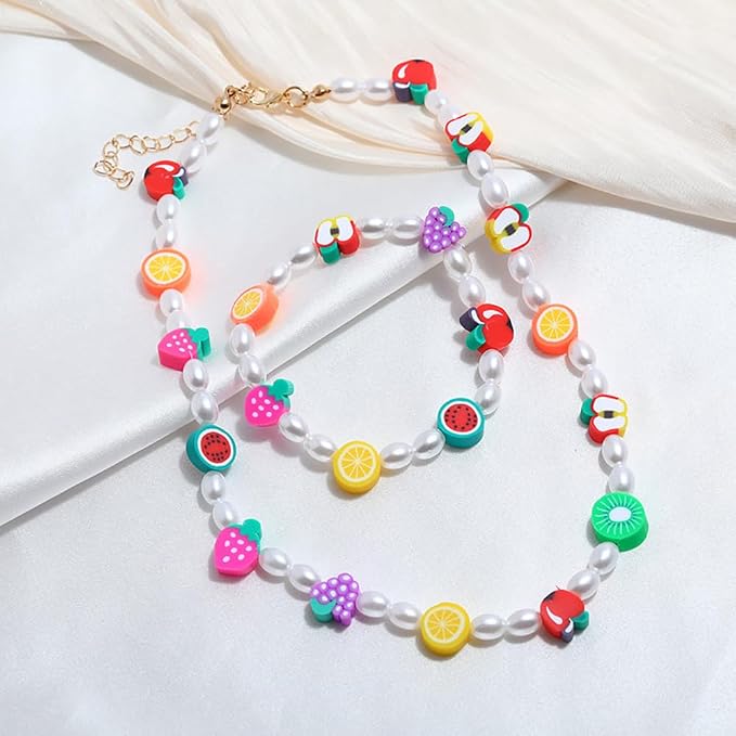 JOICEE 480PCS Fruit Flower Polymer Clay Beads, 24 Style Cute Heart Mushroom - Image 7