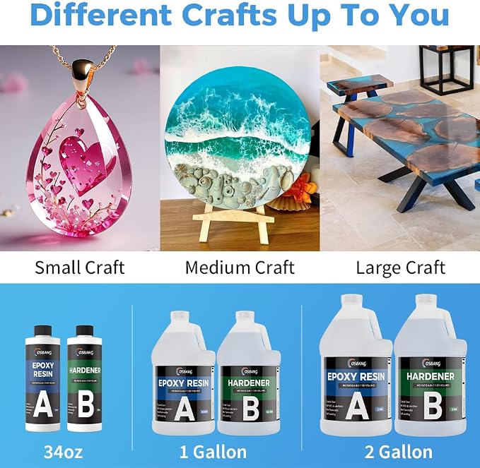 34OZ Hard Type Epoxy Resin, Crystal Clear - Image 4