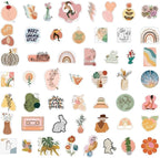 Retro Aesthetic Boho Stickers, Cute Vinyl Waterproof Stickers Water Bottles - Image 3