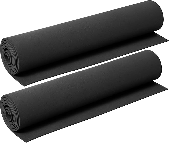 AMZQNART 2 Pack EVA Foam 2mm, Cosplay Foam Roll, 16 x 59in Black, Suitable by AMZQNART