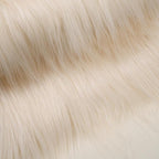Ivory Faux Fur Fabric by The Yard - Image 3