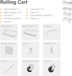 4 Tier Rolling Utility Cart - Image 4