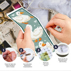 INFUNLY 6PCS Duck Cross Stitch Bookmark Kit - Image 4