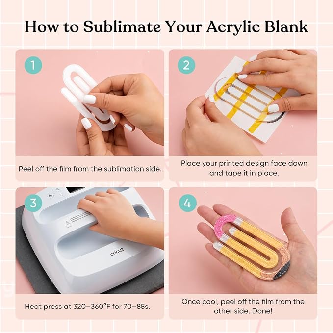YOPPIX 10 Pcs Sublimation Bow Blanks, Sublimation Acrylic Bow Blanks Keychain - Image 3