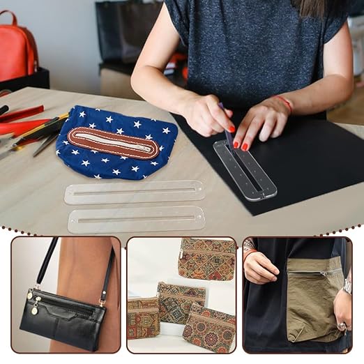 PH PandaHall 6pcs 3 Sizes Zipper Making Templates - Image 6
