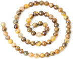 60PCS 6mm Natural Golden Pietersite Gemstone Round Loose Beads Stone Beads - Image 2