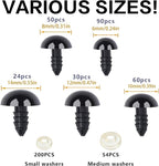 XKDOUS 508Pcs 6-14 mm, 5 Sizes Safety Eyes - Image 2
