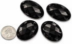 40x30mm Jet Black H101 Large Flat Back Oval Acrylic Rhinestones Cosplay Costume by Allstarco