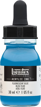 Liquitex Professional Acrylic Ink, 1-oz Jar, Fluorescent Blue by Liquitex