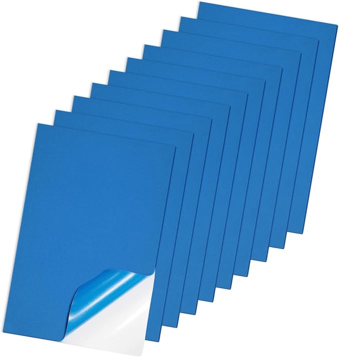 Adhesive Foam Sheets, 7x11.3 Inch Craft Eva Foam Sheets, 2mm Thick 10 Pcs by Xirlivpc