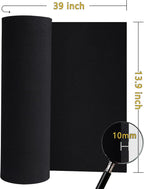 Black Eva Foam Sheet roll, Premium eva Craft Foam 10mm Thick, 13.9" x 39" - Image 2