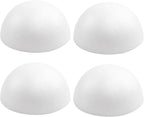 Crafjie 4PCS 8 Inchs White Foam Balls Half Round Polystyrene Half Foam Balls by Crafjie