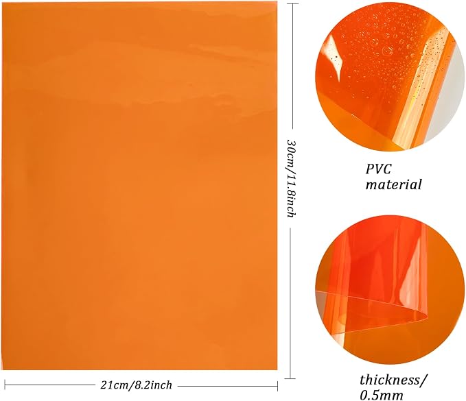 Transparent PVC Faux Leather Sheets, Glossy Waterproof Clear Vinyl Fabric - Image 4