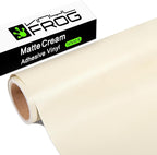 VINYL FROG Cream Botanical Craft Adhesive Vinyl Roll 12" x10ft Beige Matte by VINYLFROG