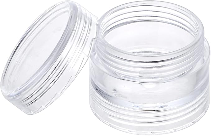 Hipiwe 8 Sets 5 Layers Clear Plastic Round Storage Jars Jewelry Bead Storage - Image 8