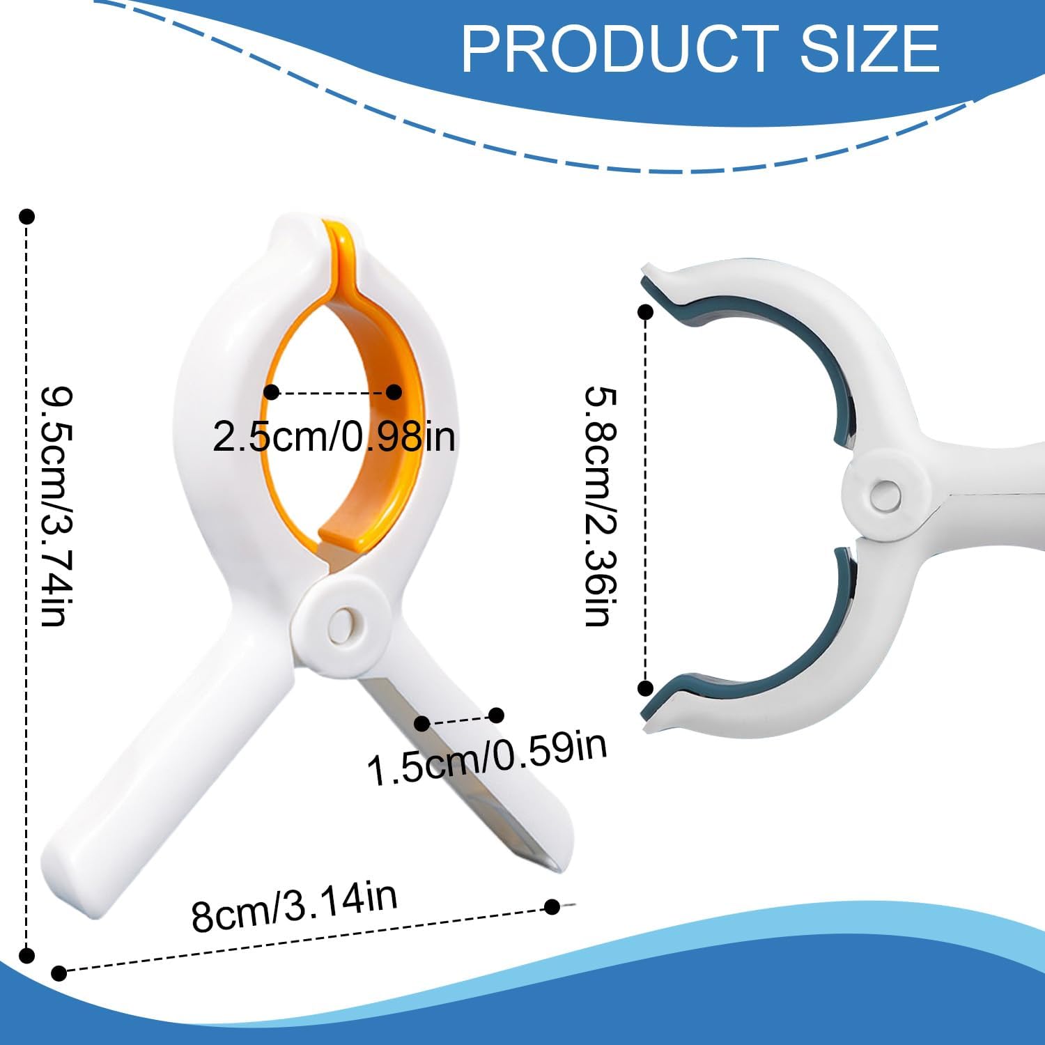 3.7 Inch Towel Clips for Beach Chairs 6 Pack,Beach Towel Clips Great Hold Durable,Durable Especially for Windy Days