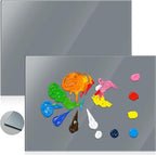 Nuanchu 2 Pcs 12 x 16 Inches Neutral Grey Tempered Glass Palette by Nuanchu