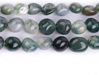 HAAMIIQII Natural Green Moss Agate Pebble Stone 5-8mm Small Irregular Freeform - Image 5