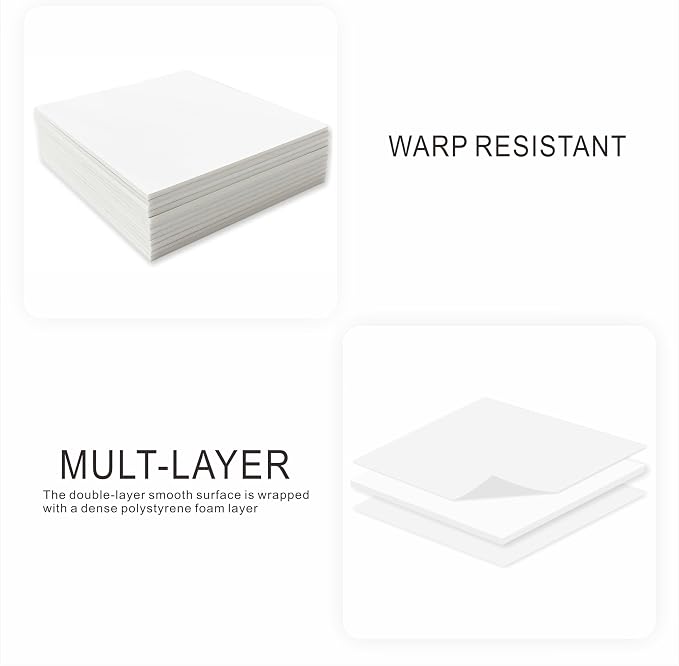 Foam Board 22 x 28 in, ZXUNLIEH 12 Pack White Poster Board, 3/16 in Thick | - Image 4