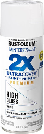 Rust-Oleum Painter's Touch 2X Ultra Cover Spray Paint, High Gloss White | - Image 2