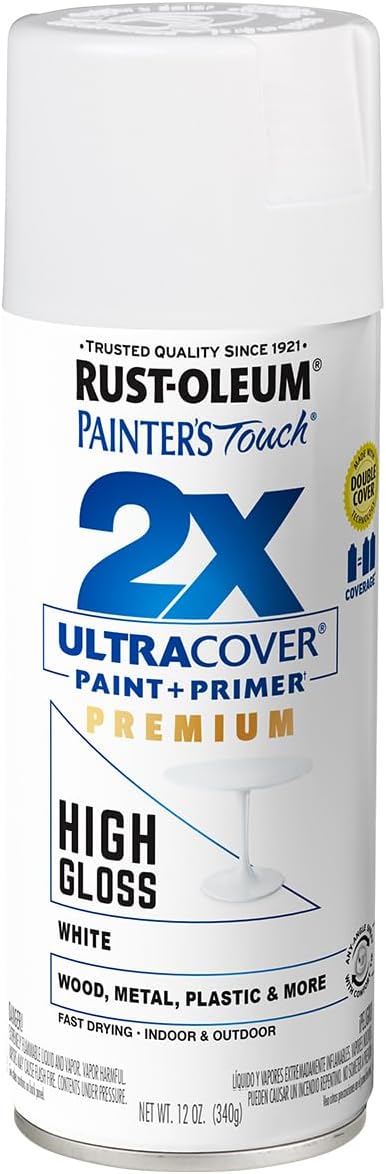 Rust-Oleum Painter's Touch 2X Ultra Cover Spray Paint, High Gloss White | - Image 2