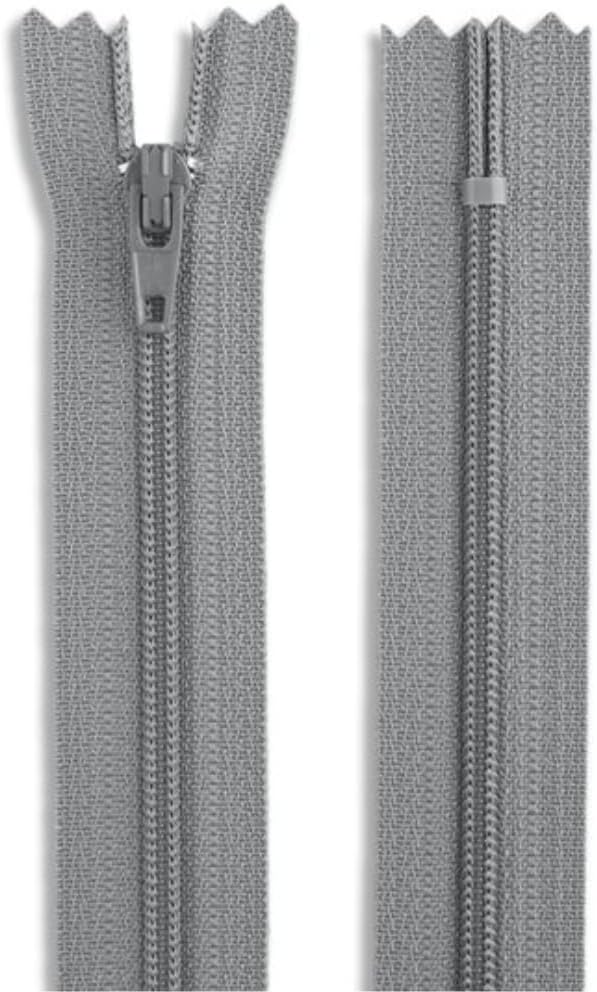 20" Medium Grey #3 Nylon Coil Zipper Non-Separating - Image 2