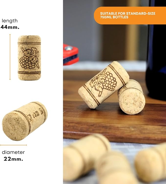 FastRack Bag of 100, #8 Straight Wine Corks - Image 3