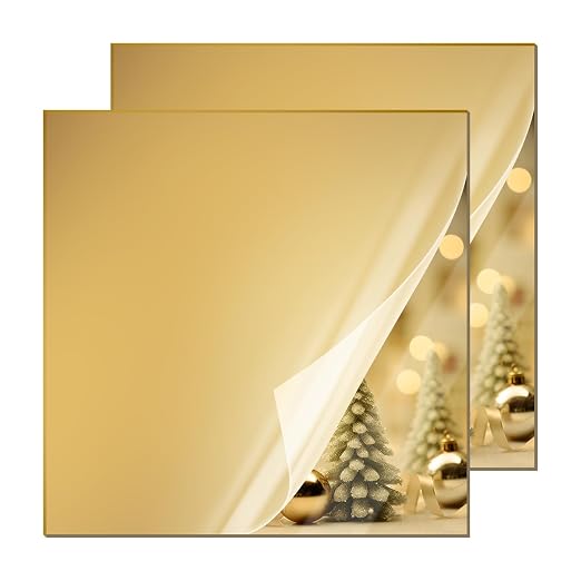 KINLINK 12x12 Plexiglass Sheets 1/8 inch Thick - 3mm Mirror Cast Acrylic Sheet by KINLINK
