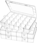 Gbivbe Large 24 Grids Plastic Organizer Box Adjustable Dividers, Art DIY Crafts by Gbivbe