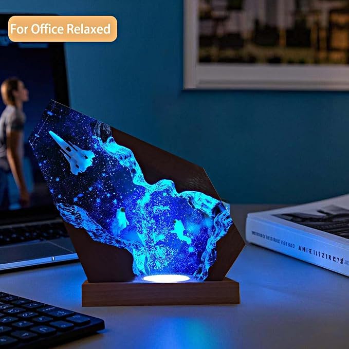 Space Resin Lamp, Handmade Galaxy Resin Night Light - Image 9