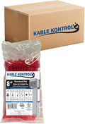 Kable Kontrol Fluorescent Pink Zip Ties 8 Inch 10, 50 Lbs Tensile Strength by KABLEKONTROL%C2%AE