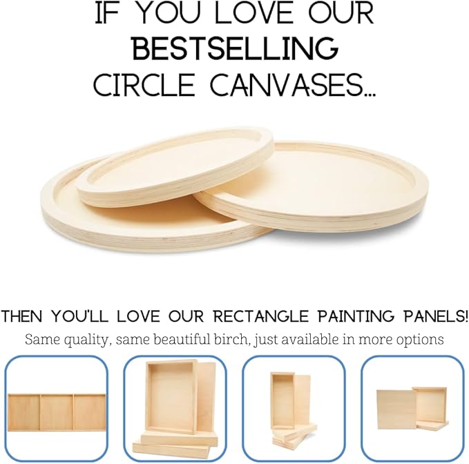 Circle Wood Sign Blank 18 inch Diameter, Canvas Panel, Wood Boards - Image 5