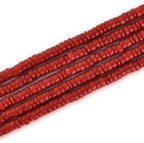 185pcs 4x2mm Red Coral Heishi Disc Rondelle Spacer Natural Stone Semi Precious - Image 3