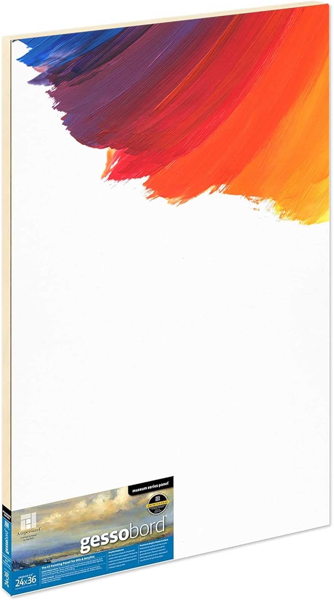 Ampersand Art Supply Museum Series Gessobord | 24x36 |1-1/2" Cradled Profile | by AmpersandArtSupply
