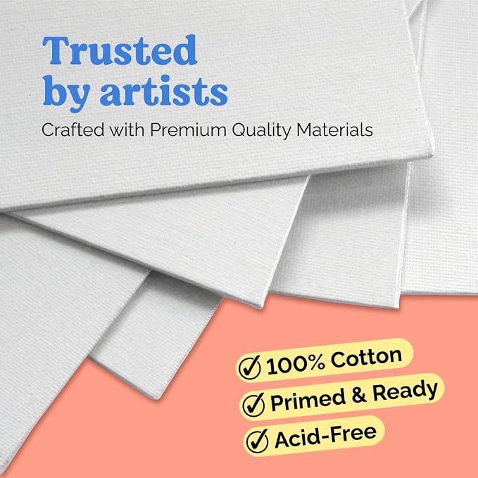 Chalkola Paint Canvas Panels 9x12 inch - Image 3