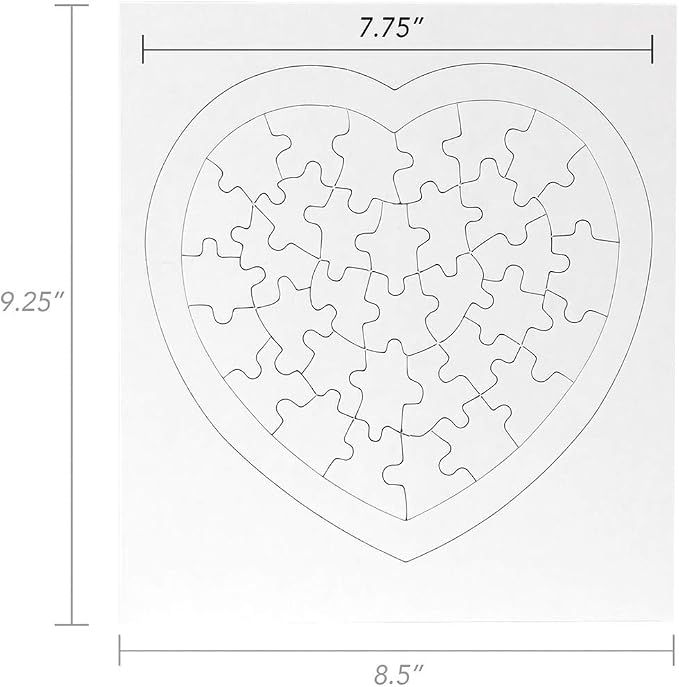 Hygloss Blank Puzzles with Heart Shape - Image 2
