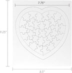 Hygloss Blank Puzzles with Heart Shape - Image 2
