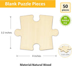 50 Piece Blank Wooden Puzzle Jumbo Size, Each Piece 4x3.2 Inches | Wooden Blank - Image 5
