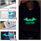 Fluorescent Glow in Dark HTV, Luminous Heat Transfer Lettering Film Glow in The - Image 3