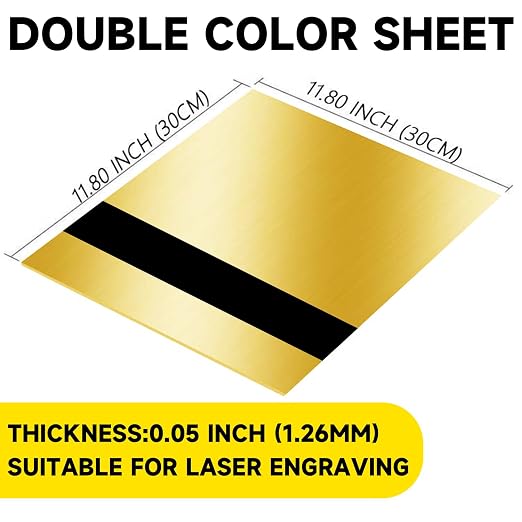 5PCS Laser Engraving Double Color ABS Plastic Sheet, Two-Tone Laserable - Image 2