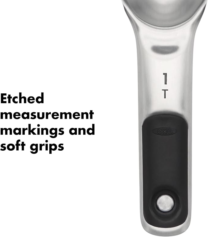 OXO Good Grips 4 Piece Stainless Steel Measuring Spoons - Image 10